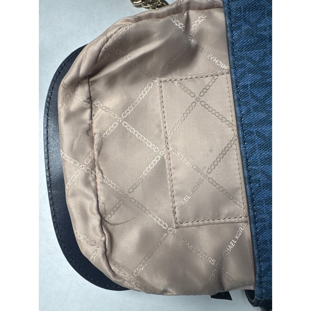 Michael Kors signature blue denim half dome crossbody bag and wallet - Picture 12 of 16